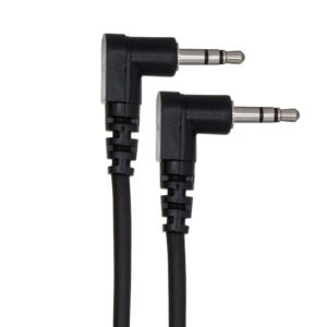 Hosa CMM-100.8RR Right Angled 3.5 mm TRS Stereo Interconnect Cable, 8 Inch