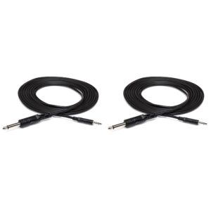 hosa cmp-305 3.5 mm ts to 1/4" ts mono interconnect cable, 5 feet,black (pack of 2)