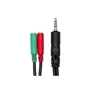 HOSA YMM-108 3.5 TRRS to Dual 3.5mm TRSF Breakout Cable