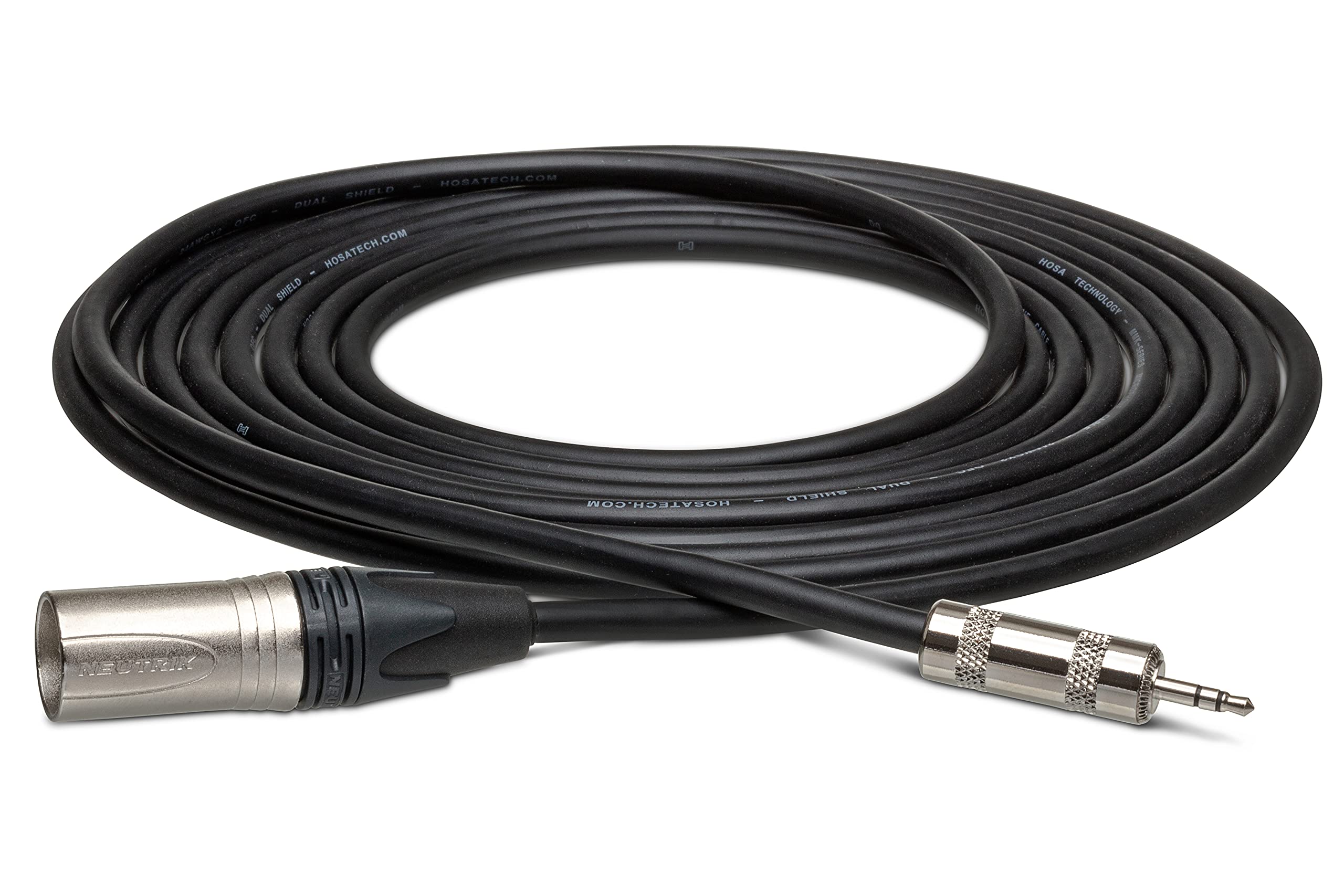 Hosa MMX-001.5 Camcorder Microphone Cable, Hosa 3.5 mm TRS to Neutrik XLR3M, 1.5 ft