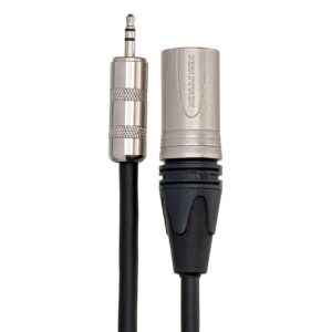 Hosa MMX-001.5 Camcorder Microphone Cable, Hosa 3.5 mm TRS to Neutrik XLR3M, 1.5 ft