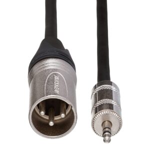 Hosa MMX-001.5 Camcorder Microphone Cable, Hosa 3.5 mm TRS to Neutrik XLR3M, 1.5 ft