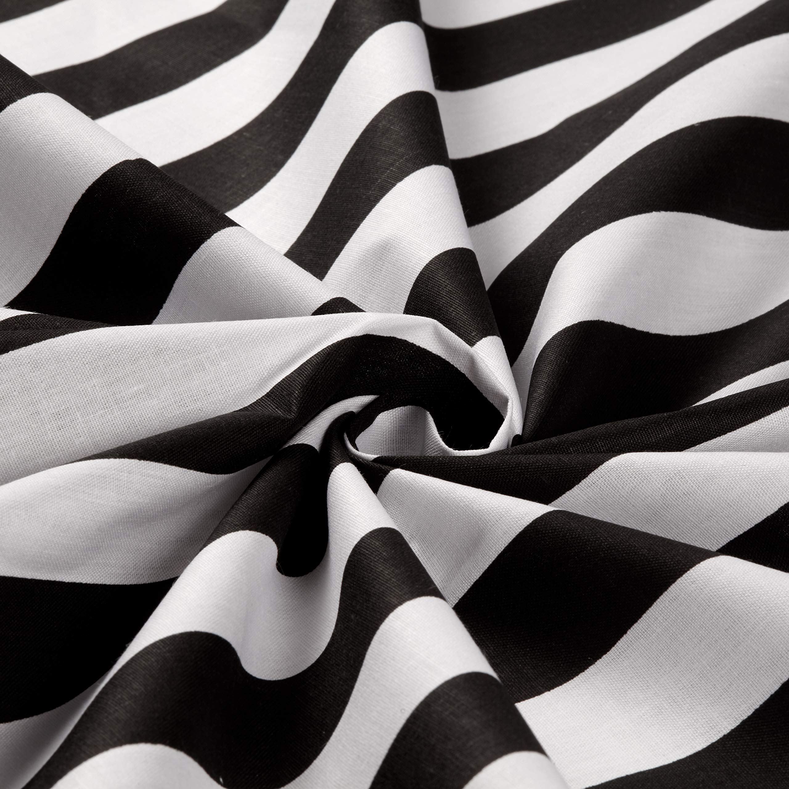 Richland Textiles 1 in. Stripe Black/White Fabric By The Yard