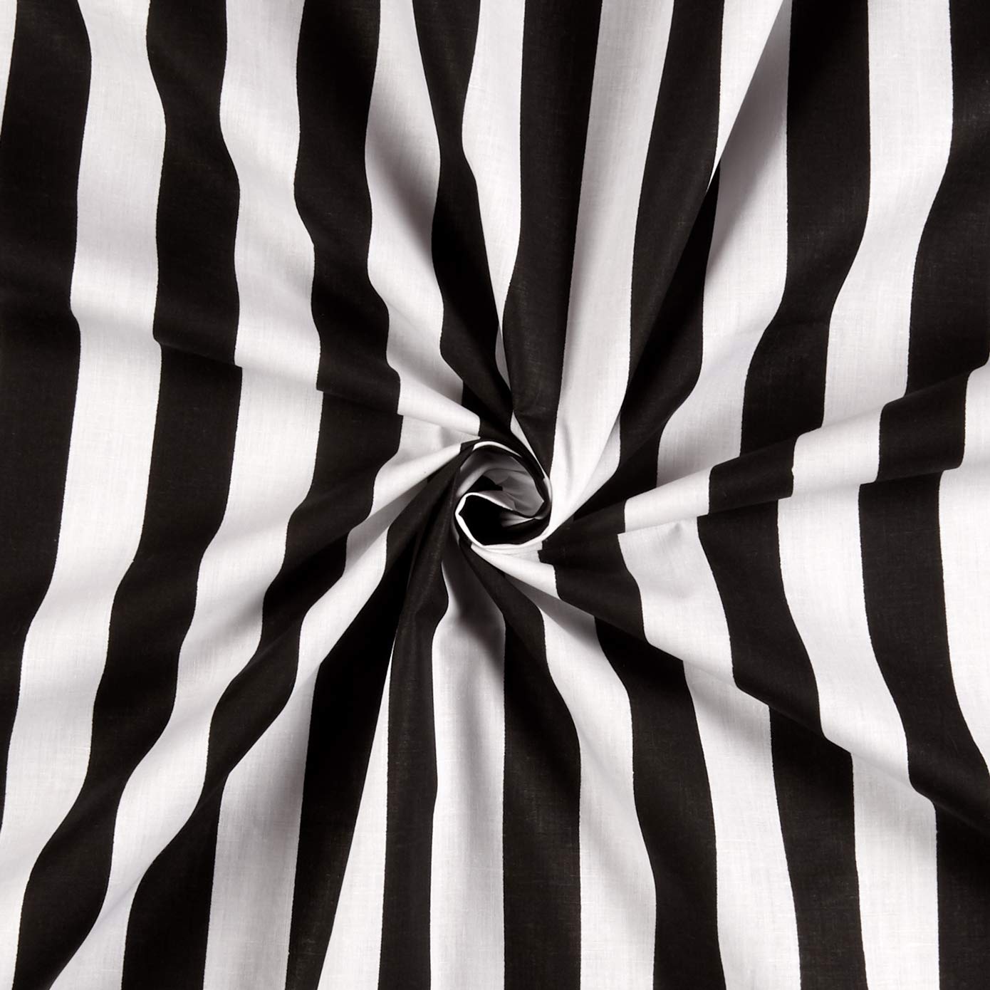 Richland Textiles 1 in. Stripe Black/White Fabric By The Yard