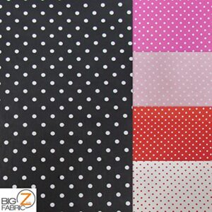 RED/White Small Polka DOTS Print Poly Cotton Fabric 58"/59" Width Sold by The Yard (P90)