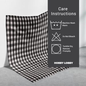 Black & White Gingham Homespun Cotton Fabric (1 Yard) – Printed Sewing Fabric by The Yard – Very Lightweight Precut Fabric for Sewing Clothes, Homeware, & Other Accessories – DIY Craft Fabric