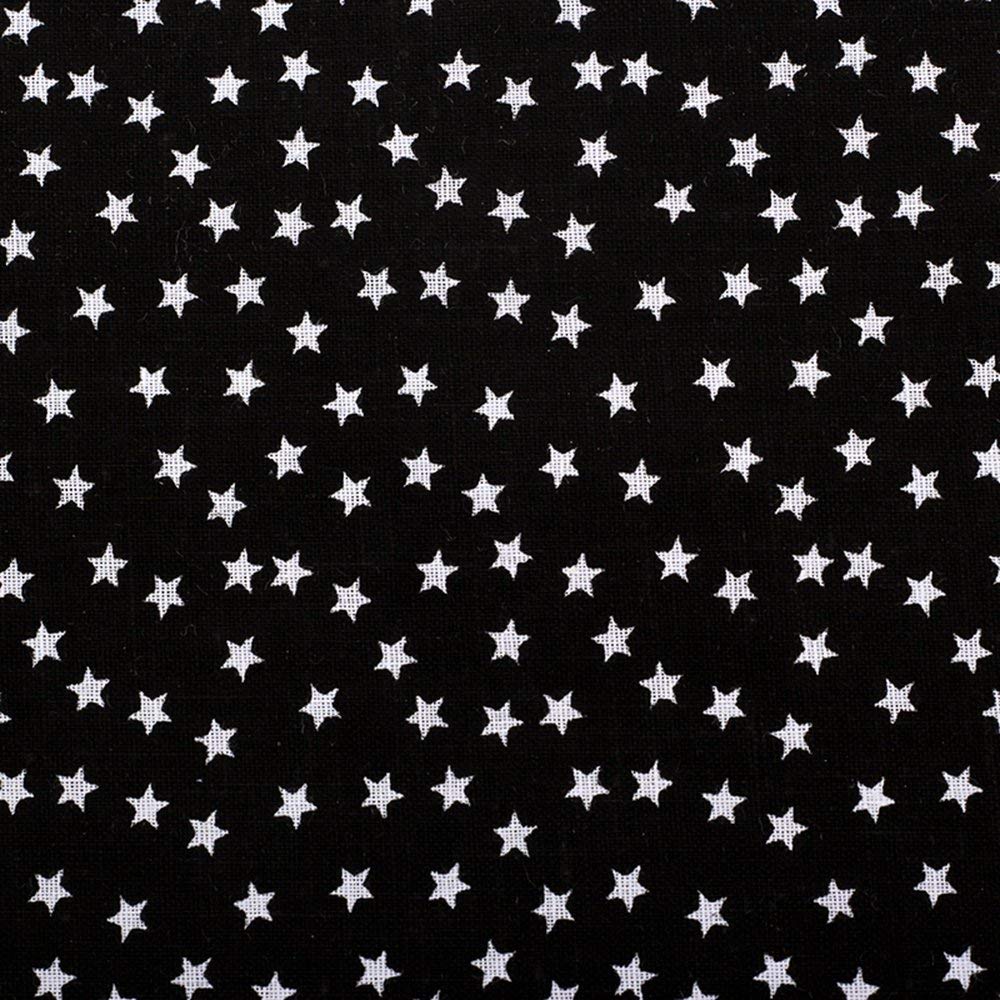 Shuanshuo Black Series Floral Cotton Fabric Textile Quilting Patchwork Fabric Fat Quarter Bundles Fabric for Scrapbooking Cloth Sewing DIY Crafts Pillows 50X50cm 7pcs/lot