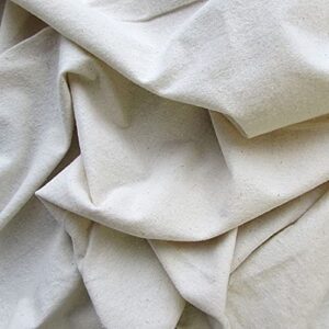 organic cotton lightweight flannel fabric - natural - 55 inches wide - by the yard