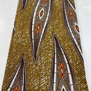 African Ankara Wax Prints Fabrics- Classical Design- White, Black, Red, Light-Brown -Sell by 6 Yards- 100% Cotton-for Men and Women