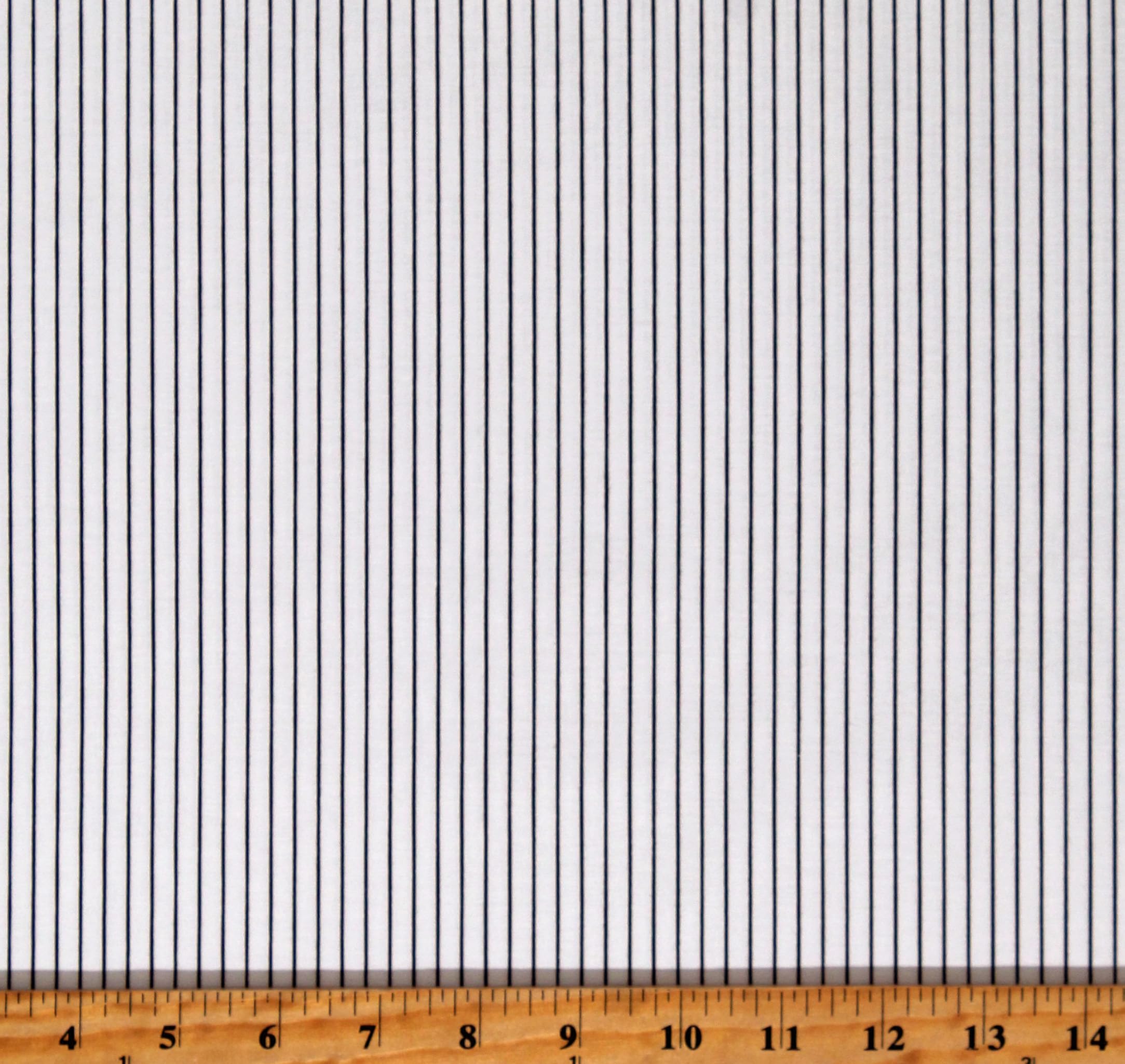 Cotton Stripes Black Pinstripes on Off-White Striped Black Tie Dan Mogstad Cotton Fabric Print by The Yard (C13755-OFFWHITE)