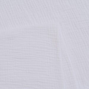 100% Pure Cotton Double Layer Crepe Fabric Double Layer Gauze Baby chlidren's Cloth Bedding Towel Cut by The Yard White