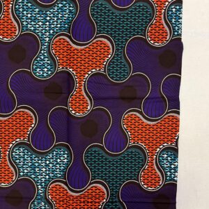 Classical Design African Guaranteed Wax Block Prints Fabric/African Ankara Wrapper Fabric Wax Fabrics /-Sell by 6 Yards-100% Cotton-for Dresses- Purple, Orange, Teal-Green, Burgundy, White,