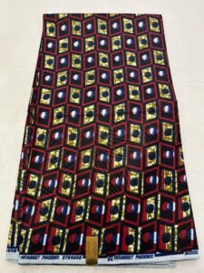 100% cotton-polished- african wax fabric/ankara wrapper fabric/ankara wax clothing/african wax print- sell by 6 yards- for dresses- red, white, blue, cream, light-gold