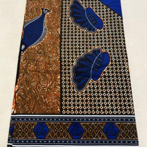 African Guaranteed Wax Block Prints Fabric/African Ankara Wrapper Fabric Wax Fabrics /-Sell by 6 Yards-100% Cotton-for Dresses- Burnt-Orange, Royal-Blue, White,Dark-Blue, Black