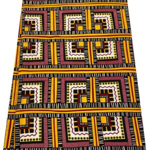 African Angola Ankara Wax Prints Fabrics -Sell by 6 Yards- 100% Cotton-for Men and Women-Red/Yellow/White/Black/Cream/Brown