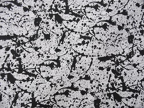 8 Yard Lot Fabric 100% Quilting Cotton Hipster Splatter Black White Abstract T50