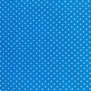 White on Baby Blue Cut to Order Polka Dot Fabric, 100% Cotton, Perfect Fabric for Sewing and Quilting (White on Baby Blue)