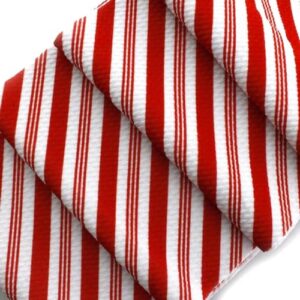 Red White Christmas Candy Stripes Liverpool Bullet Stretch Fabric, Christmas Candy Stripes Fabric, Christmas Liverpool Bullet Fabric, Fabric by The Yard, 100% Cotton, 1 Yard