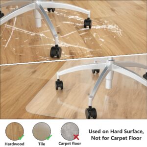 Amyracel Extra Large Office Chair Mat for Hardwood Floor- 46" x 72" Clear Computer Desk Chair Floor Mat for Hard Wood/Tile Floors, Easy Glide Floor Protector Mat for Rolling Chairs at Home or Work