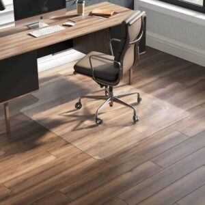 FuturHydro Chair Mat for Hardwood Floor, 30" x 48" Clear Anti-Slip Computer Desk Chair Floor Mat, Easy Glide, Transparent Mats for Office, Home and Gaming Floors (with Lip)