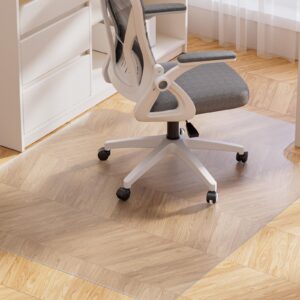 yecaye desk chair mat for hardwood floor, 48"×36" office chair mat, pvc computer chair mat, floor protector for rolling chair, only for hard floor