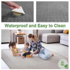 100pointONE Extra Large Office Chair Mat for Carpet, 46" x 60" Clear Desk Chair Mat for Low Pile Carpeted Floors- Easy Glide Plastic Floor Mat for Office Chair on Carpet