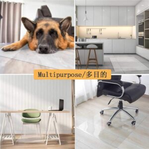 Office Floor Mats for Rolling Chairs Hardwood Clear PVC Chair Mat 0.04" 0.06" Thick Flat Without Curling,Hard Floor Use Custom Size (Color : T1mm/0.04")