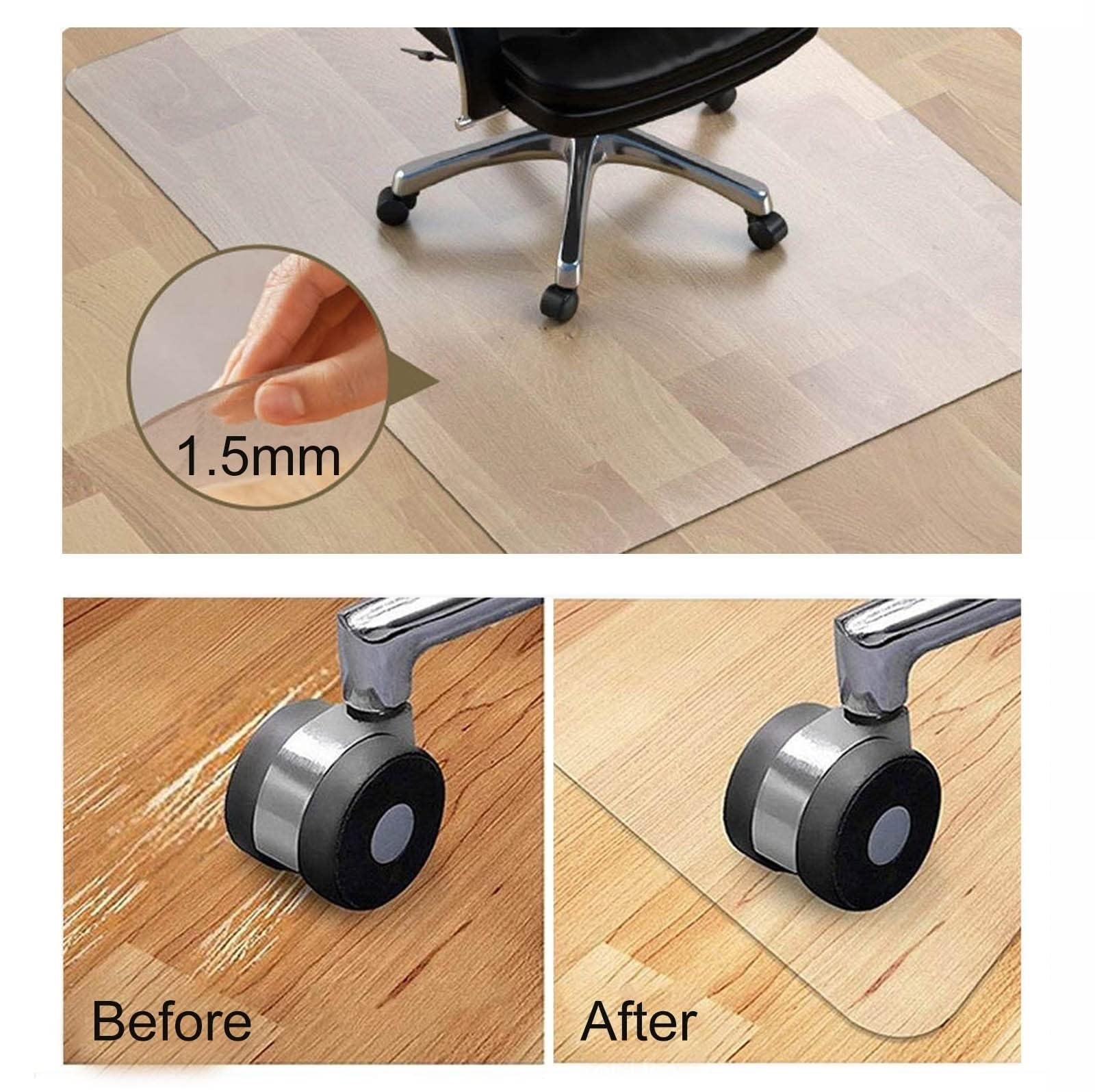 Chair Floor Protector, Office Chair Floor Mat for Carpet Shipped Flat, Rolling Chair Mat for Carpet Clear, Chair Carpet Mat, Chairmat, PVC, Large, Non-Studded Bottom, for Work, Home, Gaming (Color :