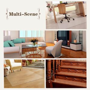 1.5mm Chair Mat for Hardwood & Tile Floor 36"x48" 48"x48" Heavy Duty Office Chair Mat for Rolling Chairs Office Chair Mats for Hardwood Floors Anti Slip Non-Curve Floor Protector for Home Office (Col