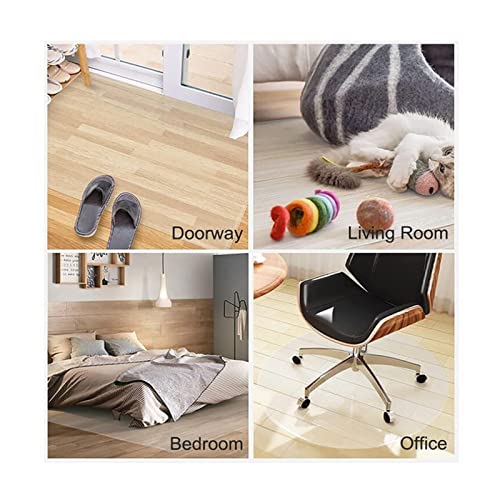 Clear PVC Desk Chair Mat Transparent Plastic Runner Rugs for Hardwood Floors/Carpet Protector, Large Office Chair Mat for Floor Protection,1.5mm Thick,60/80/95/100/115/120/135/140/150/155/160cm Wide,