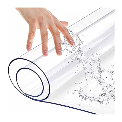 Clear PVC Desk Chair Mat Transparent Plastic Runner Rugs for Hardwood Floors/Carpet Protector, Large Office Chair Mat for Floor Protection,1.5mm Thick,60/80/95/100/115/120/135/140/150/155/160cm Wide,