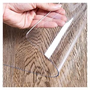 Clear PVC Desk Chair Mat Transparent Heavy Duty Hard Chair Mat for Wood Floors, Rectangular Home Carpet Protector, Can Be Cut Multipurpose Vinyl Roll for Hallway Entryway Foyer Hall Area Rugs,60-160cm