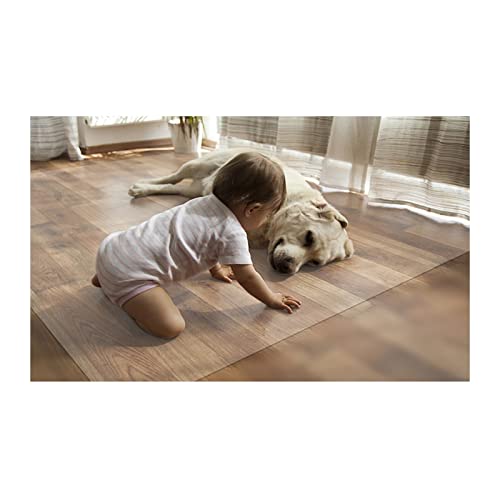 Clear PVC Desk Chair Mat Area Rug Runner Rug for Hard Wood/Tile Floor, Extra Long Plastic Hallway Carpet Protector, Door Mats, Can Be Cut, Indoor Outdoo,1.5mm Thick,75/95/115/135/155cm Wide for Office