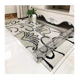 Clear PVC Desk Chair Mat Area Rug Runner Rug for Hard Wood/Tile Floor, Extra Long Plastic Hallway Carpet Protector, Door Mats, Can Be Cut, Indoor Outdoo,1.5mm Thick,75/95/115/135/155cm Wide for Office