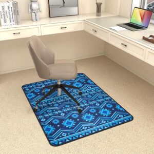 mapuon heavy duty desk chair mat for carpet & hardwood floors, 48" x 36" exquisite jacquard floor mat office chair mat for carpeted floors and hardwood floor for home office