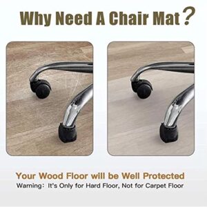 Clear PVC Desk Chair Mat Home Tile Floor Protector Mat,Thick 1.5/2mm, 60/80/90/100/120cm Wide,Office Chair Mat Desks Mats Non Slip PVC Transparent Rectangle Floor Protector Mat for Hard Floor,Made to