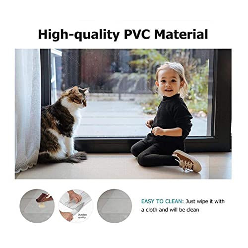 Clear PVC Desk Chair Mat Home Tile Floor Protector Mat,Thick 1.5/2mm, 60/80/90/100/120cm Wide,Office Chair Mat Desks Mats Non Slip PVC Transparent Rectangle Floor Protector Mat for Hard Floor,Made to