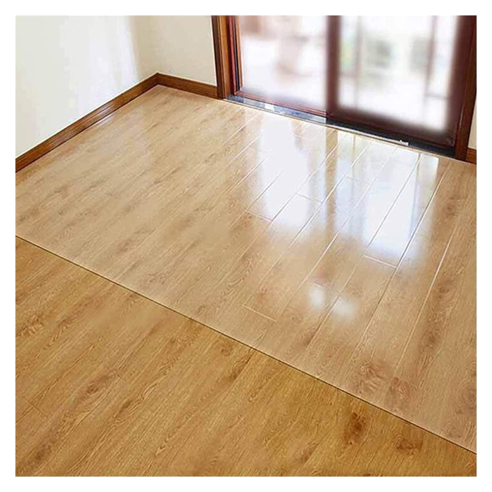 Clear PVC Desk Chair Mat 1.5mm Transparent floor mat Vinyl Floor Protector Mat,Chair Mat-PVC Transparent Non-Slip Durable Floor Protector Mat for Office Home Hard Floor Carpet,110/130/150cm wide for O