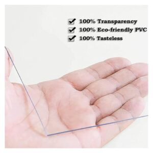 Clear PVC Desk Chair Mat 1.5mm Transparent floor mat Vinyl Floor Protector Mat,Chair Mat-PVC Transparent Non-Slip Durable Floor Protector Mat for Office Home Hard Floor Carpet,110/130/150cm wide for O