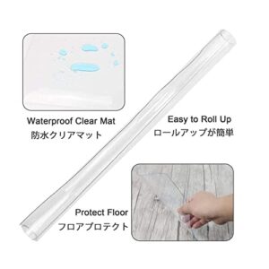 Clear PVC Desk Chair Mat 1mm Clear PVC Floor Protector Mat,Office Chair Mat,Plastic Vinyl Floor Runner Protector Waterproof Dustproof,70/90/110/130/150cm Wide,100-280cm Length for Office & Home (Colo