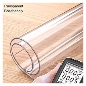 Clear PVC Desk Chair Mat 1mm Clear PVC Floor Protector Mat,Office Chair Mat,Plastic Vinyl Floor Runner Protector Waterproof Dustproof,70/90/110/130/150cm Wide,100-280cm Length for Office & Home (Colo