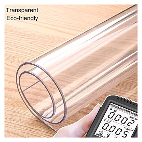 Clear PVC Desk Chair Mat 1mm Clear PVC Floor Protector Mat,Office Chair Mat,Plastic Vinyl Floor Runner Protector Waterproof Dustproof,70/90/110/130/150cm Wide,100-280cm Length for Office & Home (Colo