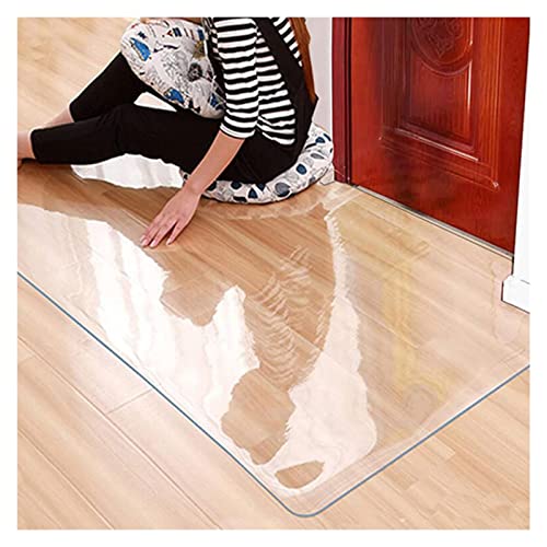 Clear PVC Desk Chair Mat Clear Vinyl Floor Runner Protect Pads,Doormat Protector Chair Mat,1.5mm,Office Chair Mat for Hardwood Floor, Carpet Protector, 110/120/130/140/150/160cm Wide,Office Home Chair