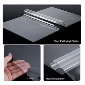 Clear PVC Desk Chair Mat 1mm Clear Plastic PVC Runner Rug for Kitchen Dining Room,Transparent Non-Slip Office Chair Mat,Plastic Vinyl Floor Runner Protector Waterproof Dustproof,85/105/125/145cm Wide