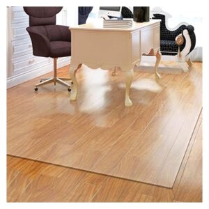 Clear PVC Desk Chair Mat 1.5mm Clear Vinyl Plastic Runner Rugs Protector, Floor Protection Pad Door Mat Plastic Carpet Wooden Floor Protector Household Waterproof Non-slip Mat,85/105/125/145/165cm wid