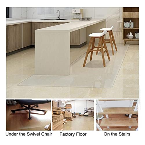 Clear PVC Desk Chair Mat PVC Floor Protection Pad Door Mat for Hardwood Floor, 1.5MM Thick Clear Floor Protector Carpet for Hard Surface Floors, Non Slip Easy Clean Area Rug Pad,110cm/130cm/150cm wide