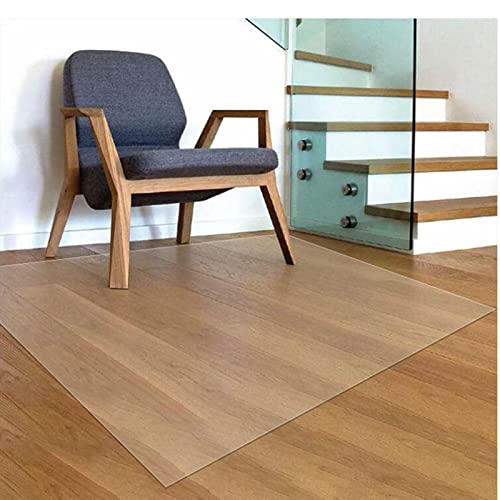 Clear PVC Desk Chair Mat Office Chair Mat for Hard Floors,Floor Mat,Door Mats,1.5mm Thick,95/115/135/155cm wide,100-600cm length,Clear Plastic Vinyl Rug Protector Cover, Family & Pet Friendly Transpar