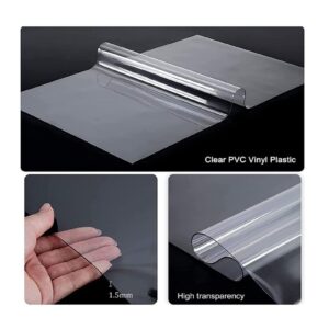 Clear PVC Desk Chair Mat 1.5mm Clear Chair mat for Hard Floors,Transparent Floor Mats,Table Cloth Protector,Non Slip,Wood/Tile Protection Mat for Office & Home,60/80/90/100/120/140cm wide for Office &