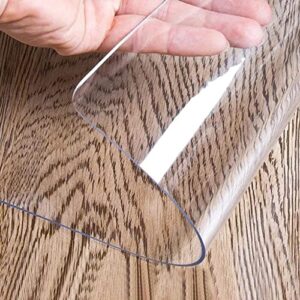 Clear PVC Desk Chair Mat 1.5mm Office Chair Mat for Hard Wood Floors Clear Rectangle PVC Floor Mat Protector Multipurpose Vinyl Roll for Hallway Entryway Foyer Hall Area Rugs,60/80/100/120/140cm Wide