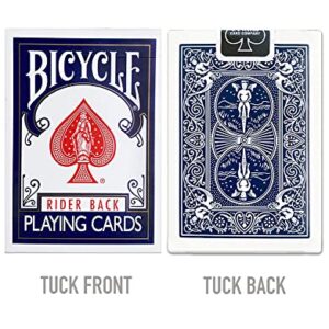 Bicycle Rider Back Playing Cards, Standard Index, Poker Cards, Premium Playing Cards, Red & Blue, 2 Count (Pack of 1)